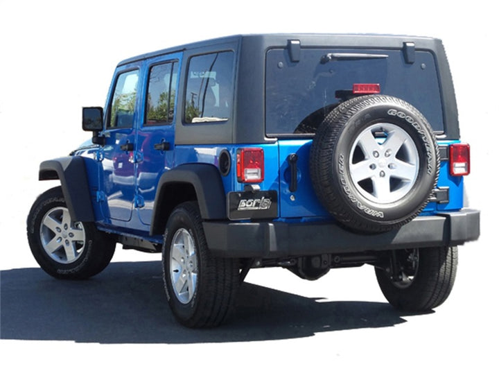 Borla 12-15 Jeep Wrangler 3.6L V6 Auto/Manual Trans Turndown Tip Dual Left Rear Exit Exhaust - Bull Strap