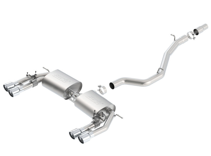 Borla 13-15 Audi S3 S-Type Dual Round Rolled Catback Exhaust - Bull Strap