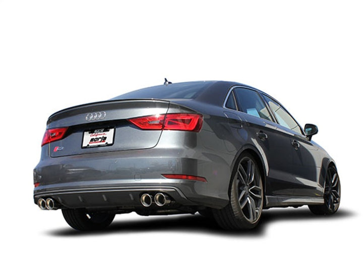 Borla 13-15 Audi S3 S-Type Dual Round Rolled Catback Exhaust - Bull Strap