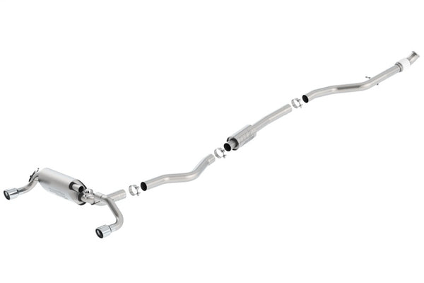 Borla 13-16 BMW 335i / 435i Atak Cat back SS 3.0in, 2.25in 3.5in Tip Single Rolled - Bull Strap