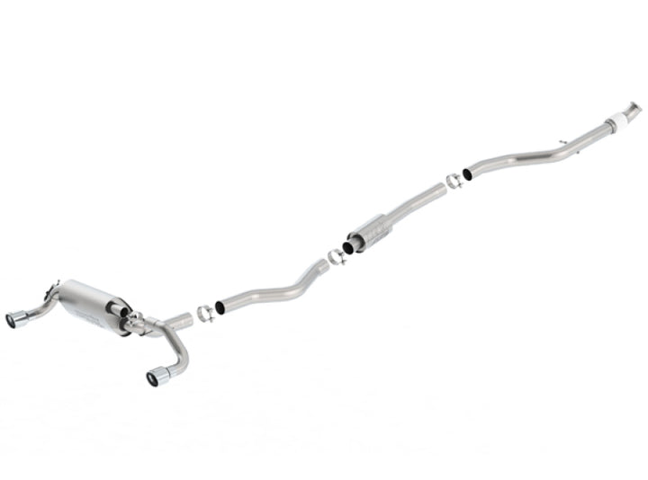 Borla 13-16 BMW 335i / 435i Atak Cat back SS 3.0in, 2.25in 3.5in Tip Single Rolled - Bull Strap
