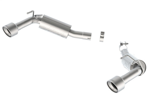 Borla 14-15 Camaro SS 6.2L V8 RWD Single Split Rr Exit S-Type Exhaust (rear section only) - Bull Strap