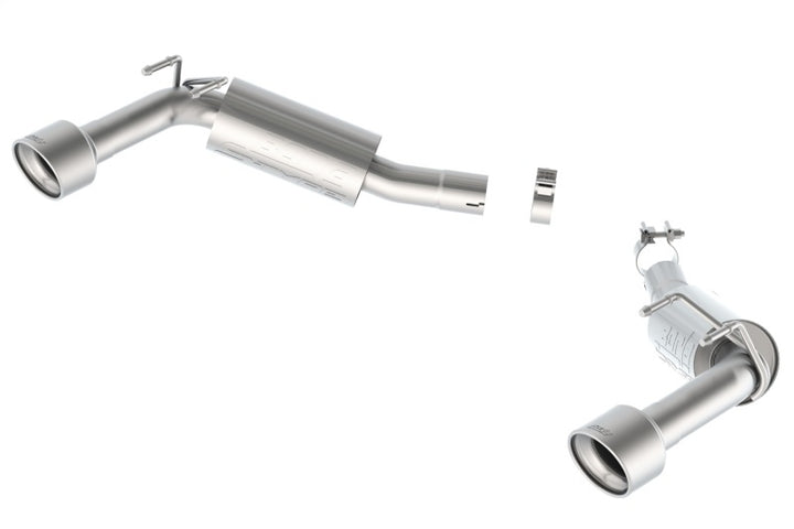 Borla 14-15 Camaro SS 6.2L V8 RWD Single Split Rr Exit S-Type Exhaust (rear section only) - Bull Strap