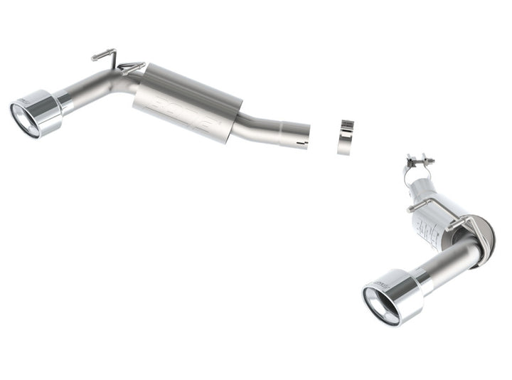 Borla 14-15 Camaro SS 6.2L V8 RWD Single Split Rr Exit S-Type Exhaust (rear section only) - Bull Strap