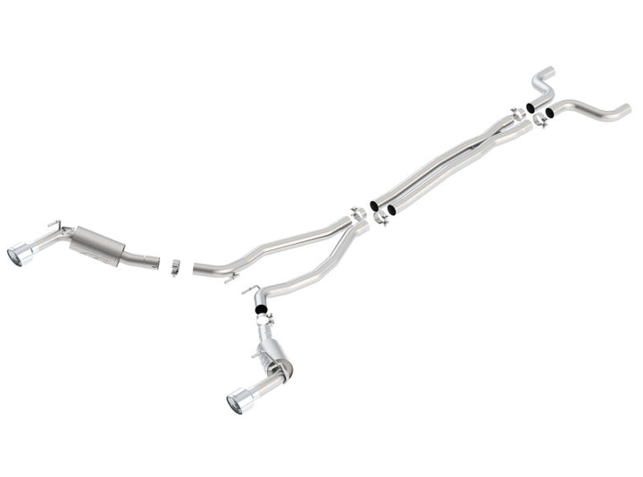 Borla 14-15 Chevy Camaro SS 6.2L V8 Single Split Rear Exit ATAK Catback Exhaust - Bull Strap