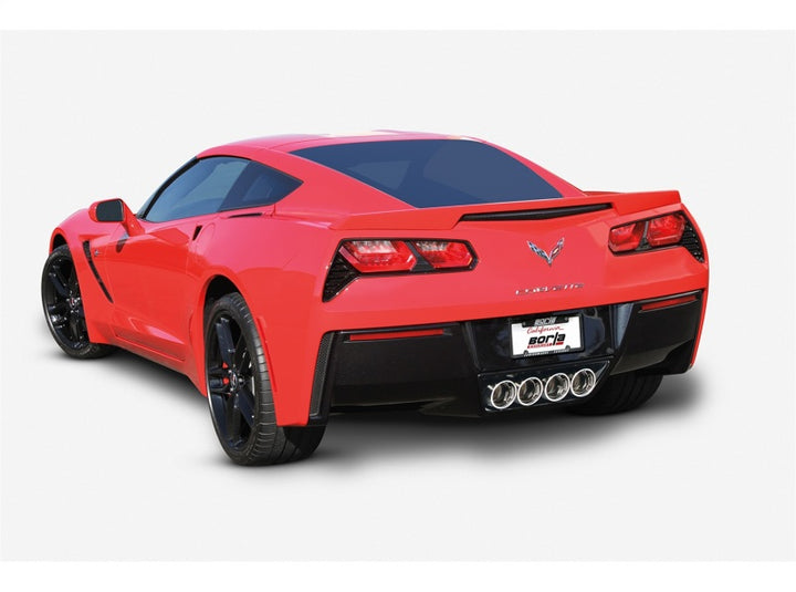 Borla 14-15 Chevy Corvette C7 w/o AFM w/o NPP Atak Rear Section Exhaust Quad Rd RL Tips - Bull Strap