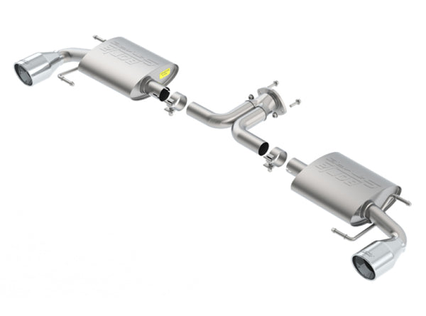 Borla 14-16 Mazda 3 2.0/2.5L AT/MT FWD S-Type Cat-Back Exhaust Single Split Rear Exit - Bull Strap