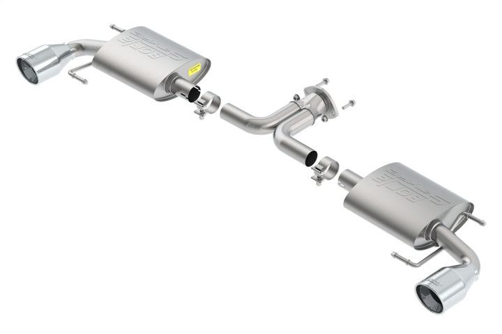 Borla 14-16 Mazda 3 2.0/2.5L AT/MT FWD S-Type Cat-Back Exhaust Single Split Rear Exit - Bull Strap