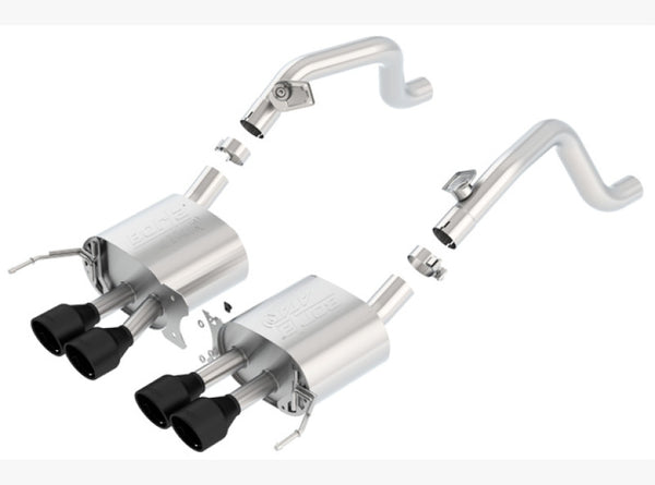 Borla 14-18 C7 Corvette Stingray Axle-Back ATAK Exhaust 2.75in To Muffler Dual 2.0in Out 4.25in Tip - Bull Strap