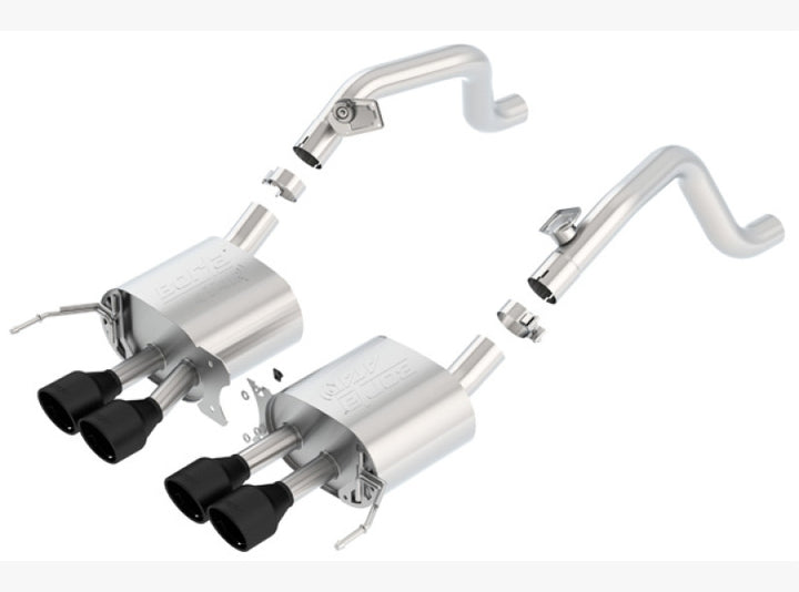Borla 14-18 C7 Corvette Stingray Axle-Back ATAK Exhaust 2.75in To Muffler Dual 2.0in Out 4.25in Tip - Bull Strap