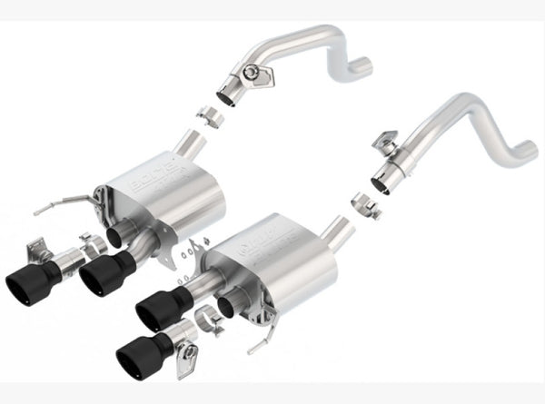 Borla 14-18 C7 Corvette Stingray Axle-Back ATAK Exhaust 2.75in To Muffler Dual 2.75in Out 4.25in Tip - Bull Strap