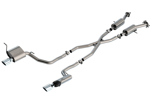 Borla 14-20 Jeep Grand Cherokee 3.6L V6 2/4WD 2.25in S-Type Cat-back - Bull Strap