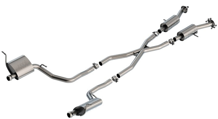 Borla 14-20 Jeep Grand Cherokee High Altitude/Summit 3.6L V6 2/4WD 2.25in S-Type Cat-back - Bull Strap