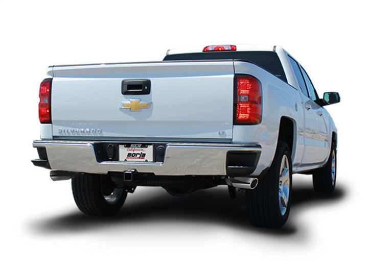 Borla 14 Silv/Sierra C/B Exh ATAK 1500 5.3L V8 AT/MT 2&4WD Ext Cab Split Side Exit - Bull Strap