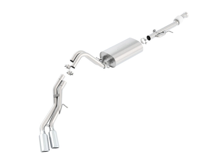 Borla 15-16 Cadillac Escalade ESV 6.2L Auto Trans Dual Round Rolled Truck Side Exit Catback Exhaust - Bull Strap