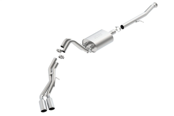 Borla 15-16 Cadillac Escalade ESV/Yukon Denali XL 6.2L V8 AT Split Side Ext SS S-Type CB Exhaust - Bull Strap
