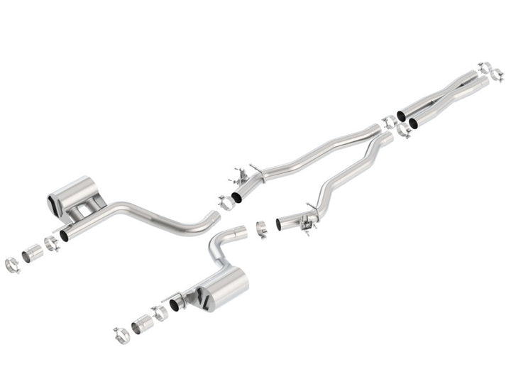 Borla 15-16 Dodge Challenger Hellcat 6.2L V8 ATAK w/ Valve Simulator CB Exhaust Factory Valance - Bull Strap