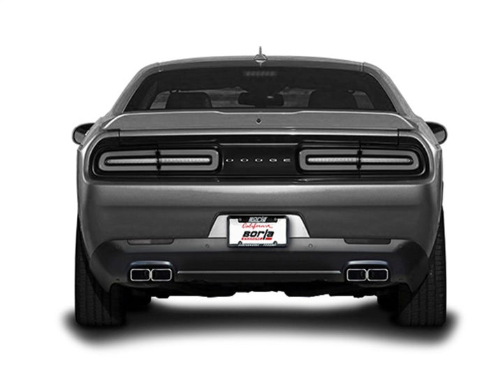 Borla 15-16 Dodge Challenger R/T 5.7L Dual Rectangle Angle Cut Dual Split Rear Exit ATAK Exhaust - Bull Strap