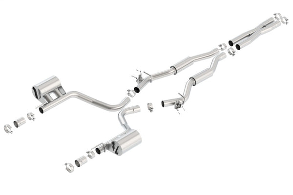 Borla 15-16 Dodge Challenger SRT 392 S-Type Catback Exhaust Single Split Rear Exit (No Tip) - Bull Strap
