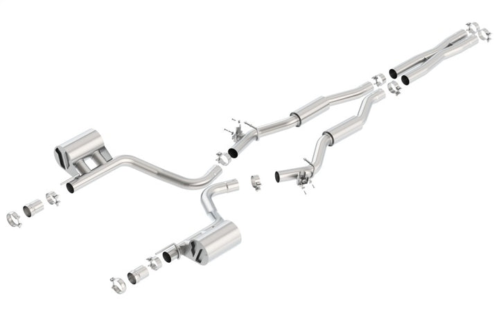 Borla 15-16 Dodge Challenger SRT 392 S-Type Catback Exhaust Single Split Rear Exit (No Tip) - Bull Strap