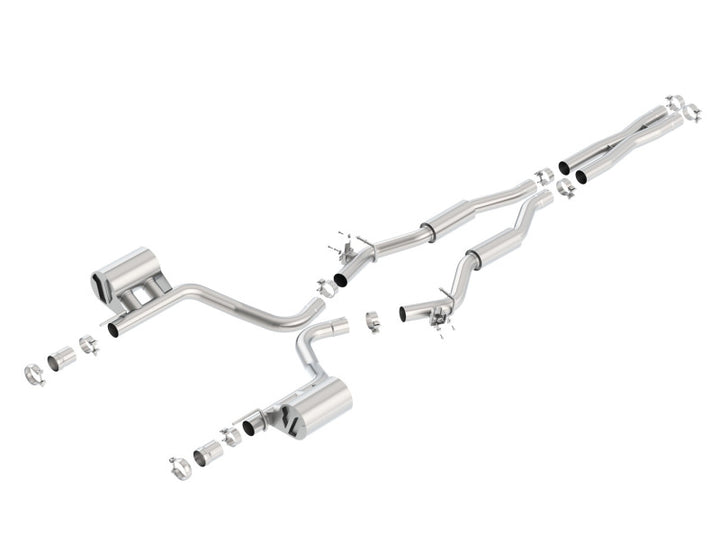Borla 15-16 Dodge Challenger SRT 392 S-Type Catback Exhaust Single Split Rear Exit (No Tip) - Bull Strap
