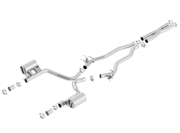 Borla 15-16 Dodge Challenger SRT/Scat Pcak 6.4L V8 ATAK Catback Exhaust - Bull Strap