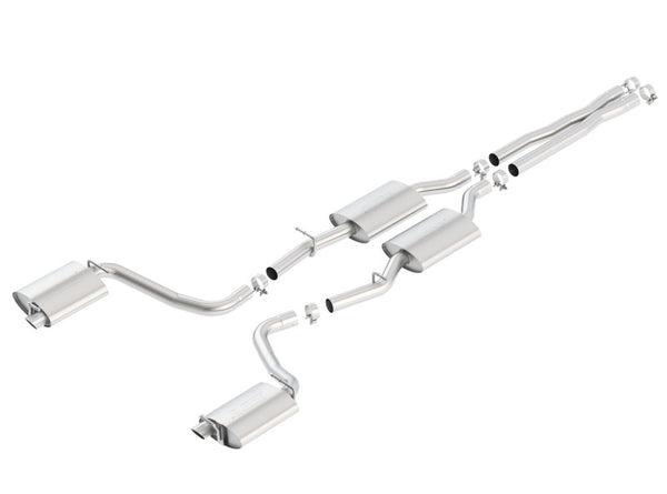 Borla 15-16 Dodge Charger R/T 5.7L No Tip Use Factory Valence Single Split Rear Exit S-Type Exhaust - Bull Strap