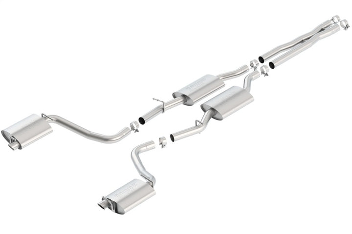 Borla 15-16 Dodge Charger R/T 5.7L No Tip Use Factory Valence Single Split Rear Exit S-Type Exhaust - Bull Strap