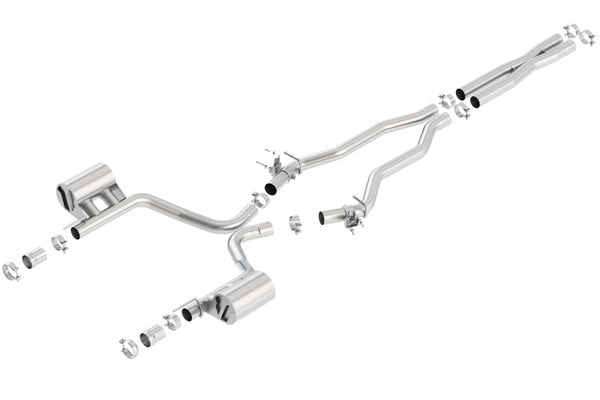 Borla 15-16 Dodge Charger SRT 392 6.4L No Tip Single Split Rear Exit ATAK w/ Valves Exhaust - Bull Strap