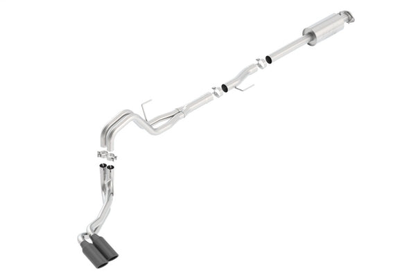 Borla 15-16 Ford F-150 3.5L EcoBoost Ext. Cab Std. Bed Black Chrome CB Exhaust ATAK Truck Side Exit - Bull Strap