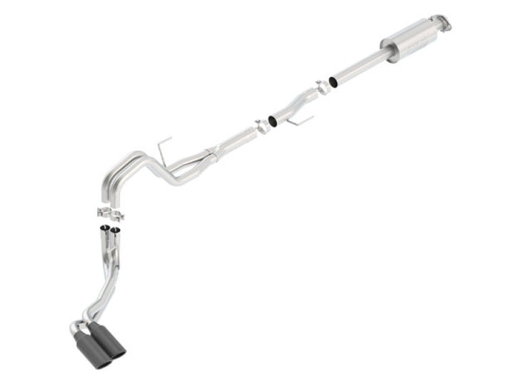 Borla 15-16 Ford F-150 3.5L EcoBoost Ext. Cab Std. Bed Black Chrome CB Exhaust ATAK Truck Side Exit - Bull Strap