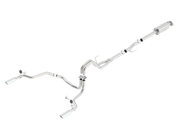 Borla 15-16 Ford F-150 3.5L EcoBoost Ext. Cab Std. Bed Catback Exhaust ATAK Single Split Rear Exit - Bull Strap
