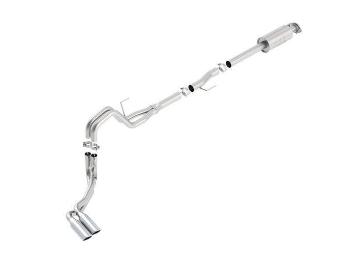 Borla 15-16 Ford F-150 3.5L EcoBoost Ext. Cab Std. Bed Catback Exhaust ATAK Truck Side Exit - Bull Strap