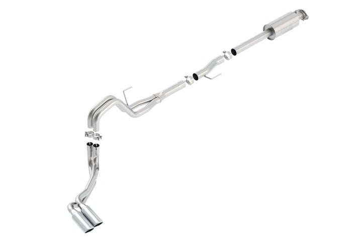 Borla 15-16 Ford F-150 3.5L EcoBoost Ext. Cab Std. Bed Catback Exhaust ATAK Truck Side Exit - Bull Strap