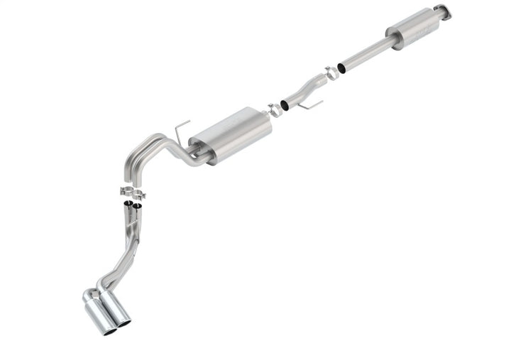 Borla 15-16 Ford F-150 3.5L EcoBoost Ext. Cab Std. Bed Catback Exhaust S-Type Truck Side Exit - Bull Strap