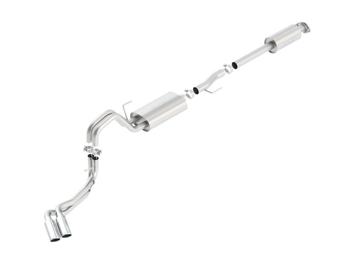 Borla 15-16 Ford F-150 3.5L EcoBoost Ext. Cab Std. Bed Catback Exhaust S-Type Truck Side Exit - Bull Strap
