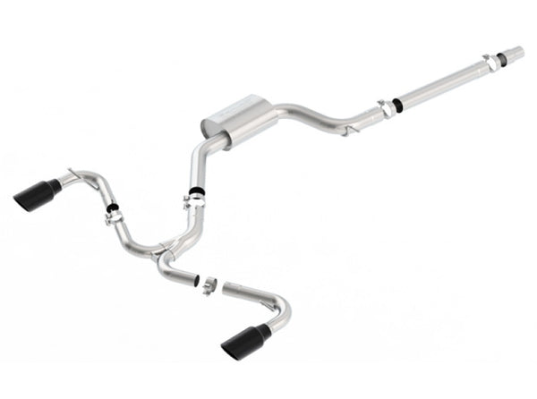 Borla 15-17 Volkswagen GTI (MK7) 2.0T AT/MT SS S-Type Catback Exhaust w/Black Chrome Tips - Bull Strap