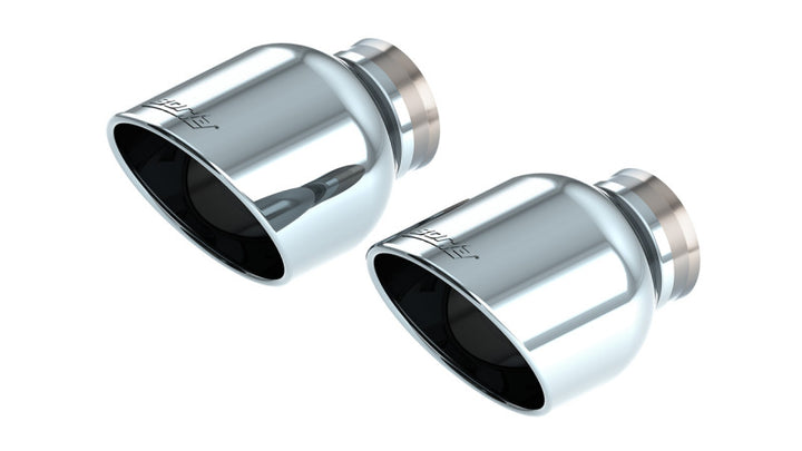 Borla 15-24 Dodge Charger V8 / 2023 Chrysler 300C T-304 SS Tips 5in Outlet - Bright Chrome - Bull Strap