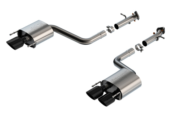 Borla 15-24 Lexus RC F Axle-Back Exhaust System S-Type - Black Chrome - Bull Strap