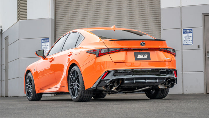 Borla 15-24 Lexus RC F Axle-Back Exhaust System S-Type - Black Chrome - Bull Strap