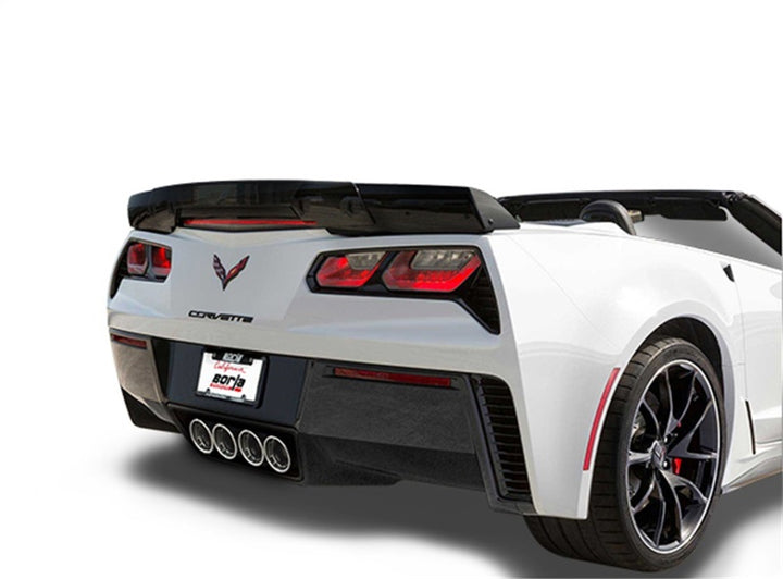 Borla 15 Chevy Corvette C7 ZO6 6.2L w/o AFM w/ NPP ATAK Quad RD RL AC Tips Center Rear Exit Exh - Bull Strap