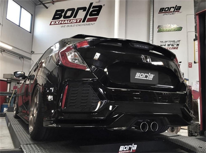 Borla 16-17 Honda Civic Sport 1.5L AT/MT Hatchback S-Type Catback Exhaust - Bull Strap
