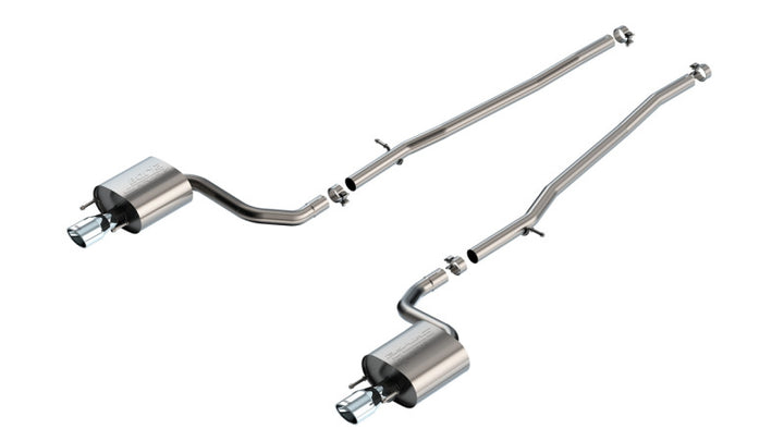 Borla 16-17 Lexus IS200T / 18-24 Lexus IS300 2.25in S Type Cat Back 4.25in Tip - Stainless Steel Tip - Bull Strap