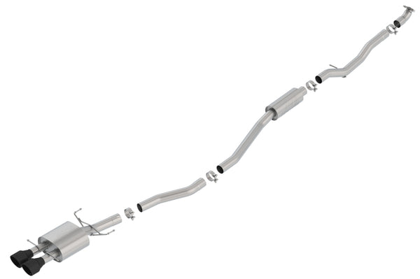 Borla 17-19 Honda Civic SI Sedan 1.5L Turbo MT FWD 4DR Catback S-TYPE w/ Ceramic Black Tips - Bull Strap