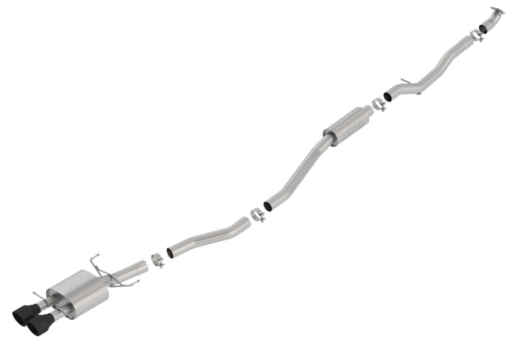 Borla 17-19 Honda Civic SI Sedan 1.5L Turbo MT FWD 4DR Catback S-TYPE w/ Ceramic Black Tips - Bull Strap