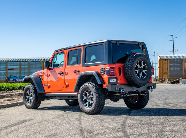 Borla 18-19 Jeep Wrangler JL/JLU 2.0L 4Cyl 2DR/4DR Axle Back Exhaust ATAK w/ 3.5in Tips - Bull Strap