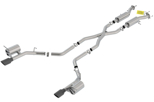 Borla 18-20 Dodge Durango SRT 6.2L V8 2.75in ATAK SS Catback Exhaust w/ BLK Chrome Tips - Bull Strap