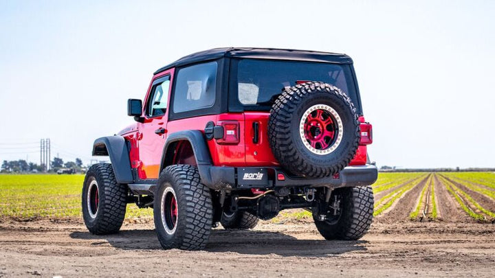 Borla 18-21 Jeep Wrangler JL 2.0L 2DR Climber 2.75in Turn Down Tip S-Type Cat-Back Exhaust - Bull Strap
