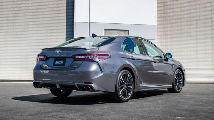 Borla 18-22 Toyota Camry XSE 2.5L i4 AT/MT FWD / 4DR S-TYPE Cat Back Exhaust (Black Chrome) - Bull Strap