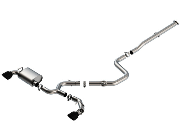Borla 19-20 Hyundai Veloster N 2.0L I4 MT FWD 2DR 3in ATAK CatBack Exhaust w/ Black Chrome Tips - Bull Strap